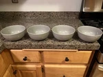 (4) (8) Hotel Collection Modern Dinnerware Porcelain Cereal Bowls. Fixed Price $100.00.