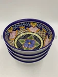 Pottery Barn Del Sol Geometric Outdoor Melamine Bowls S/4 Indigo Blue #4023P. Fixed Price $74.55.