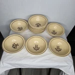 Vintage Pfaltzgraff Village 6 1/8" Rimmed Cereal Soup Bowls Set Of 10 Clean Usa. Fixed Price $45.00.