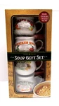 New Caraway Naturals Soup Recipe 4 Bowl Gift Set - Tomato Chicken Potato Veggie. Fixed Price $32.99.