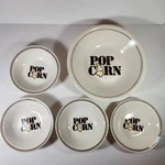 Vintage Popcorn Bowls Set Brown Stripes Snack Retro 70S 80S Nostalgia. Fixed Price $19.99.