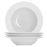 Porcelain Round Soup Plates, Pasta Bowls Set Of 4, Classic White Deep Bo.... Fixed Price $45.39.