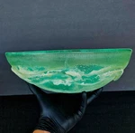 Vintage Seguso Vetri D'arte Scavo Murano Turquoise Roman Glass Bowl Vase. Fixed Price $999.99.
