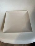 Mikasa Potter's Art Stone Glaze White MK401 Square Dinner Plate 11". Fixed Price $12.00.