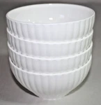 Lenox Scallop Solid White Set Of Four Bone China Purpose Bowls 2 1/4" New. Fixed Price $59.90.