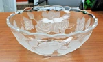 Studio Nova Winter Crystal Centerpiece Bowl - Frosted Roses 11" Round. Fixed Price $12.00.
