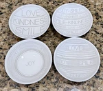 Royal Doulton London Ellen Degeneres Taupe 4PC Bowl Set 5.5 Love/joy/kindness. Fixed Price $39.95.