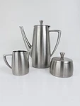 Oneida Stiletto Modern Coffee Service Pot Creamer Sugar Bowl Vtg 18/10 Ss. Fixed Price $83.95.