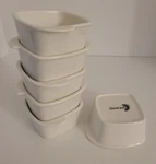Set Of 6 Dowan 4 Oz Porcelain Square Ramekin Bowls, Dishwasher & Oven Safe. Fixed Price $16.49.