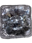 Beatriz Ball 6473 Antik Leyla Small Square Bowl With Pearls Aluminum Floral Deco. Fixed Price $16.44.