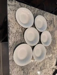 Toasty Elegant White Dinner Bowl Set Of 6. Fixed Price $18.00.