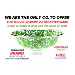 Brand New, Golden Rabbit Enamelware Basin/serving Bowl Very Rare Green Color. Fixed Price $99.00.