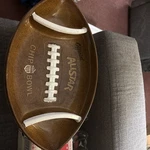 2 Star Football Plastic 18" Party Serving Chip 'n Dip Bowl. Fixed Price $10.00.
