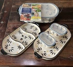 Temp-tations By Tara Old World Serving/bakeware Trays Iron Carry Rack 9 Pc Set. Fixed Price $59.97.