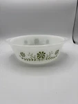 Vintage Glasbake Green Daisy Mixing Bowl Quart J-514 Usa Milk Glass. Fixed Price $18.00.