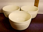 Vtg Mccoy Usa Pottery White Ribbed Bowls 5" Set Of 3. Fixed Price $55.25.