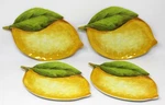 4 Dessert Appetizer Plates Sunny Lemon Yellow Melamine Picnic Party Summer 9X6. Fixed Price $19.99.