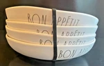 Rae Dunn/melamine Dinner Bowls/"bon Appetit"/set Of 4/NEW. Fixed Price $24.95.