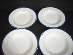 Vnt Mikasa L5560 Cayman 1/2" X 3/8" Rimmed Soup Chowder Bowls Set Of 4 Japan. Fixed Price $27.99.