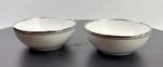 Ralph Lauren Wilshire Platinum Trim Cereal Bowls 6"W X 2.25"T Portugal Euc. Fixed Price $101.99.