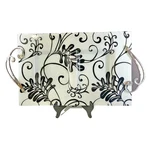 Gorham Smoked Floral Crystal 11 X 20.5" Divided Tray Very Pretty With Handles. Fixed Price $30.08.