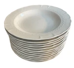 Tognana Angela White Pasta Rimmed Soup Bowl Porcellana D'italia 9" - Set Of 12. Fixed Price $112.50.