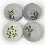 Pottery Barn Dente European Pasta Bowls Made In Italy Herb Design Set Of 4. Fixed Price $59.99.