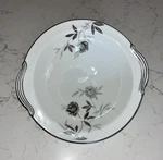 Noritake China Rosamor 5851 Serving Bowl Black Roses Silver Trim 1957-1975. Fixed Price $22.99.