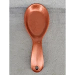 Vintage Mac 93 Signed Handmade Copper Metallic Clay Spoon Rest Trinket Dish 8.5". Fixed Price $19.98.
