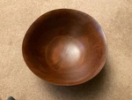 Vintage Crate & Barrel 15" Chestnut-finished Solid Mango Wood Salad Serving Bowl. Fixed Price $75.00.
