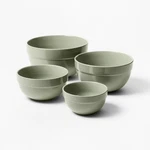 4PC Stoneware Mixing Bowl Set Sage Green - Figmint. Fixed Price $21.99.