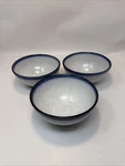 Lucky Brand Home Blue Edge Stoneware 6 3/8" Cereal Bowls - Set Of. Fixed Price $27.99.