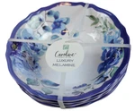 Caroline Blue White Floral Flower Luxury Melamine Soup Cereal Bowl Set Of 4 Nwt. Fixed Price $32.35.