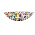 Magcolor Hand Painted Colorful Woven Glass Crystal Salad & Fruit Bowl Decoration. Fixed Price $34.56.
