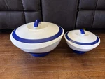 Pinnacle Tokyo Thermo Insulated Food Container Blue & White Pre-owned Lot Of 2. Fixed Price $29.99.