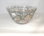 "amelia" 11" Handpainted Bowl W/ 22K Accents Made Romania Crystal Clear. Fixed Price $58.00.