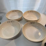 Rae Dunn Large Pasta/salad Bowls Set Of 4, Enjoy X 3 And Scrumptious 1. Fixed Price $54.00.