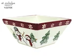 St. Nicholas Square Yuletide 6" Soup Cereal 24OZ Bowl Snowman Pine Trees. Fixed Price $11.95.