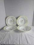 Royal Doulton Bone China England The Picardy Soup Bowls Set Of H-4855 Scallop. Fixed Price $40.00.