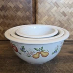 Corelle Coordinates Chutney Pattern Stoneware Serving Mixing Bowl 3 Piece Set. Fixed Price $36.89.