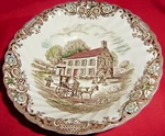 3 Johnson Brothers Heritage Hall 4411 Brown Multicolor 6 Inch Bowls. Fixed Price $12.00.