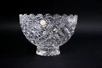 Round Crystal Bowl 8-1/2" Footed Scallop Trim 24% Lead Made In Poland #301980-GB. Fixed Price $15.00.