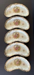 Artmart Japan Courting Couple Porcelain Bone Dish Set Of 5 Crescent Shaped. Fixed Price $100.00.