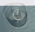 Clear Glass Modern Style Chip And Dip Set With Removeable Bowl 12IN. Fixed Price $13.00.