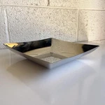 Sambonet Linea Polished Stainless Steel Square Fruit Bowl Made Italy. Fixed Price $85.00.