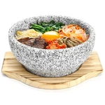 Dolsot Bibimbap Bowl, 27 Oz Korean Stone Bowls Cooking Pot With Wood Tray, Gr.... Fixed Price $39.19.