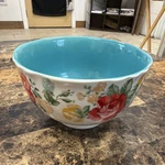 The Pioneer Woman Stoneware Floral Bowl Blue Dishwasher Microwave Safe. Fixed Price $17.10.