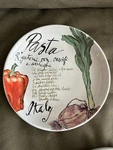 Rosanna Pasta Italiana Bowl White, 8.25" Rigatoni Euc. Fixed Price $22.99.