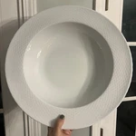 Williams Sonoma Pillivuyt France Large Serving Bowl 15 Basketweave Rim Htf. Fixed Price $149.99.