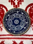 Levi X Target Blue Bandana Enameled Mango Wood Lg Serving Bowl 11" Nwt. Fixed Price $44.99.